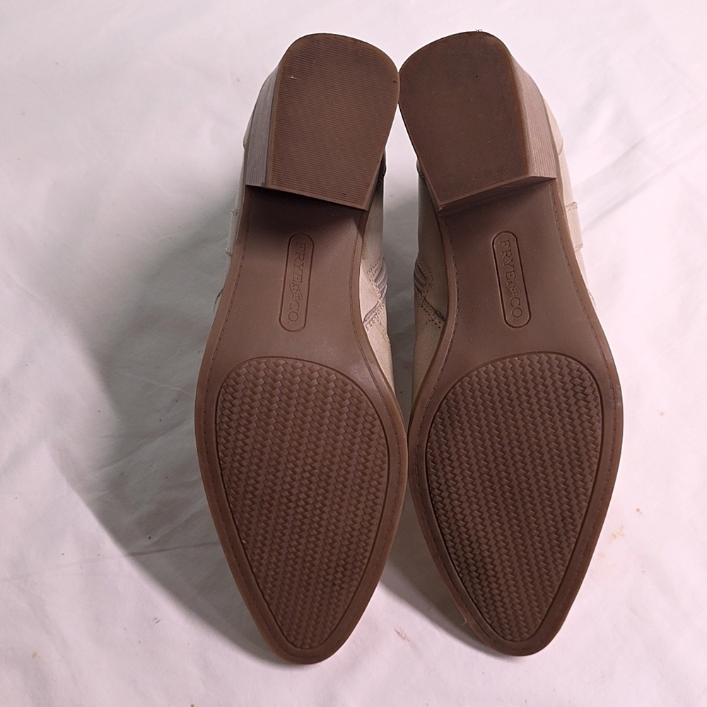 Frye and Co Palma Ankle Boots Women 7.5 Beige Western Boho Cowgirl Festival - Picture 6 of 9